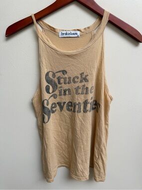 Brokedown Beige 'Stuck in the Seventies' Graphic Tank